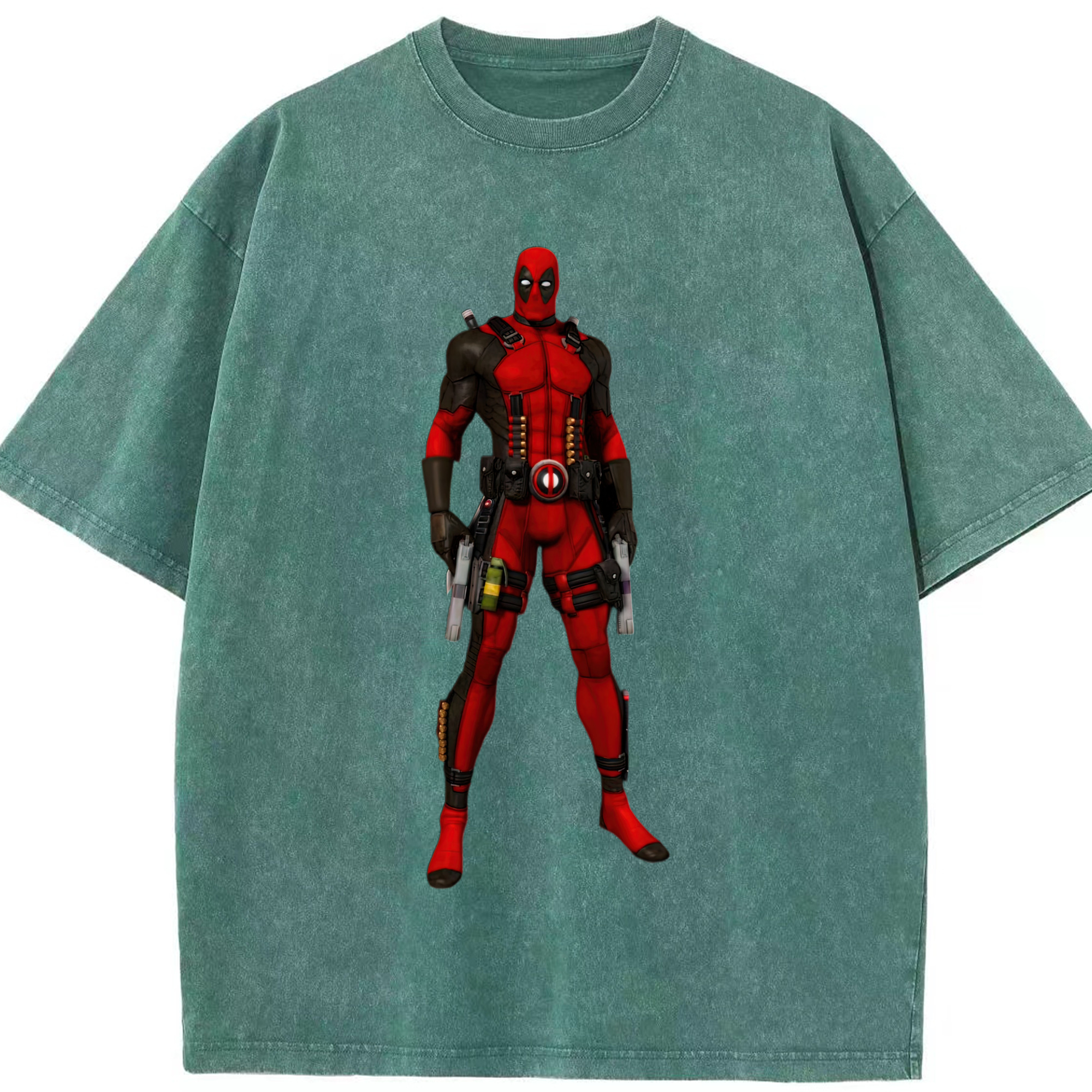 （画像用） Deadpool デッドプール 綿100% ヴィンテージ風 半袖Tシャツ（フロントプリント）